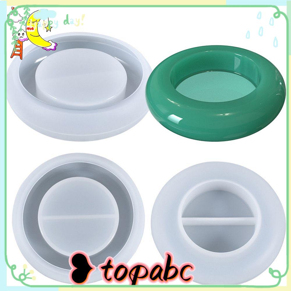 Top Candlestick Mold Perlengkapan Pernikahan Cetakan Kue Cetakan Epoxy Resin Coaster Tray Silicone Mold