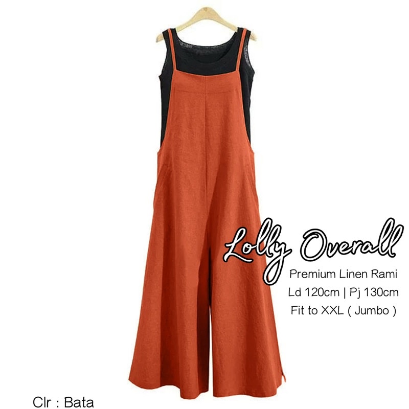 LOLLY OVERALL ZANZEA Womens Fashion Loose Solid Jumpsuit all size jumbo ORI SOLO OOTD best Seller CO