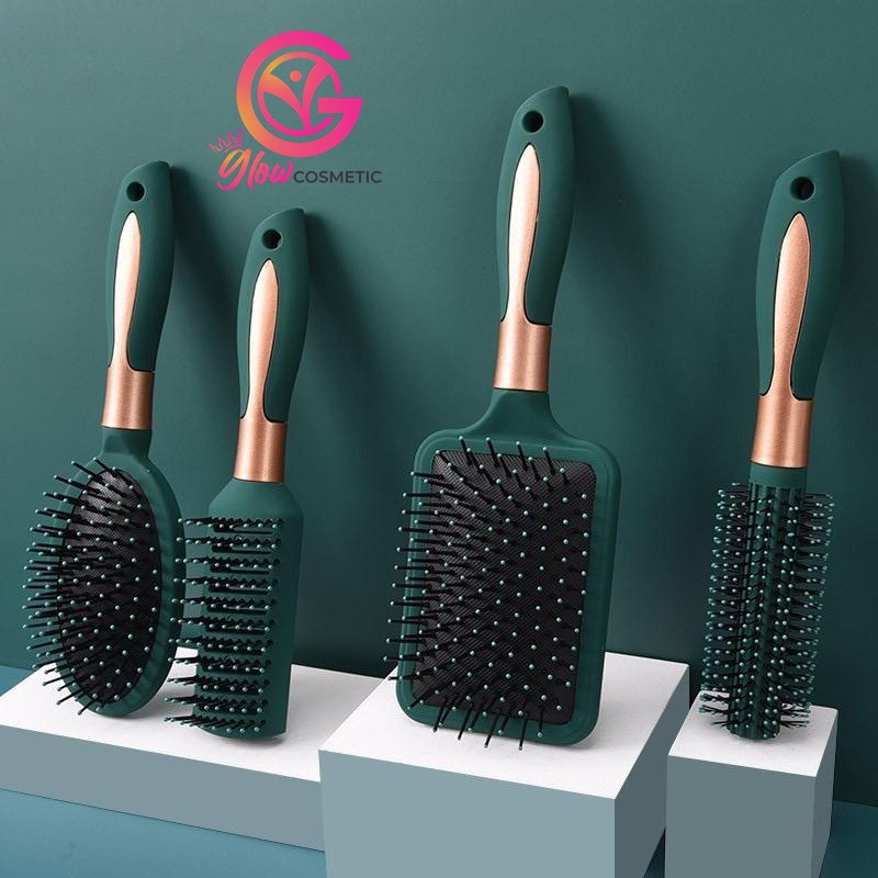 SISIR ANTI RONTOK RAMBUT HAIR BRUSH STATIS (HIJAU)