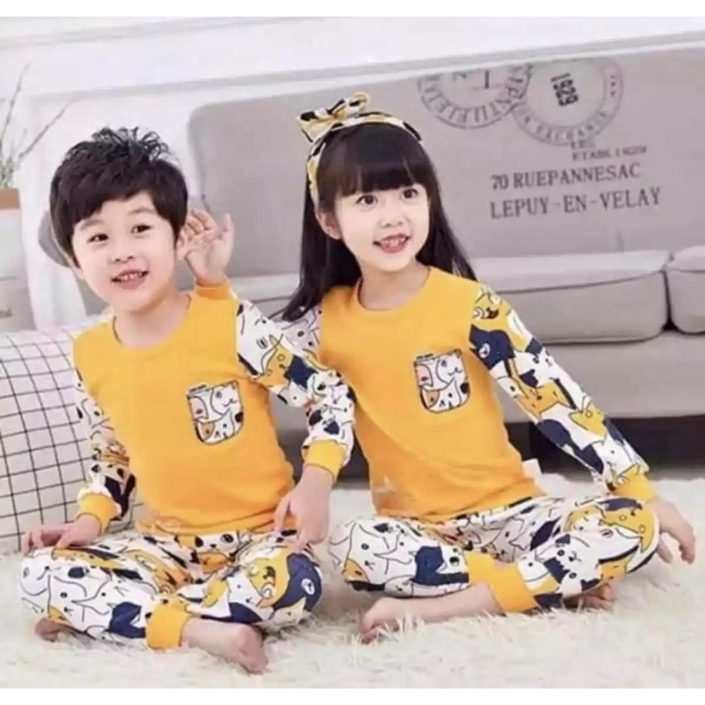 BEST SELLER SETELAN ANAK PIYAMA KAOS ANAK KARAKTER 1-5 TAHUN SETELAN LENGAN PANJANG TERLARIS