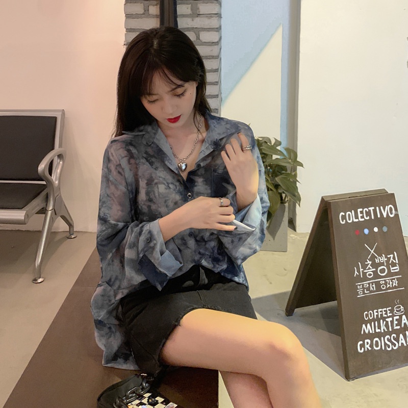 MOOGU ♡ Kemeja korea fashion shirt lengan panjang blouse wanita big size