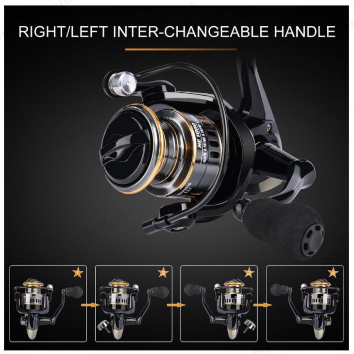 【COD】reel pancing asli besi fishing reel 10kg HE1000 - 7000 / Reel Pancing Murah Kuat Power Handle/ Reel Pancing Laut Tarikan Pancing Metal/ Gulungan Pancing Ikan Logam Metal CNC/ Gulungan Senar Pancing/ Reel Pancing Shimano