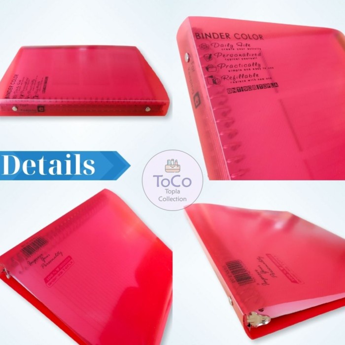 

BINDER FILE NOTE CATATAN A5 B5 FILE 20 26 RING BESI KULIAH SEKOLAH