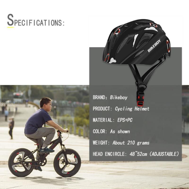 Helm sepeda ANAK BIKEBOY skate sepaturoda adjustable plus LED LAMPU