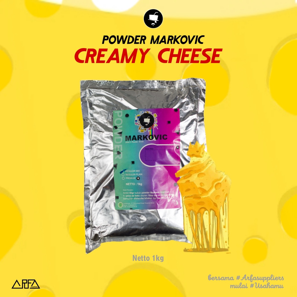 

Powder Bubuk Minuman Creamy Cheese Markovic Mix 1kg