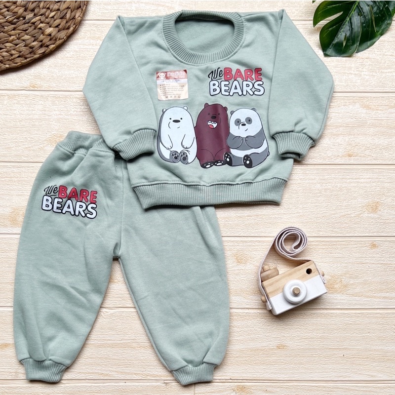 Setelan Baju Bayi Setelan Sweater Bayi Celana Jogger Bayi Usia 3-24 Bulan