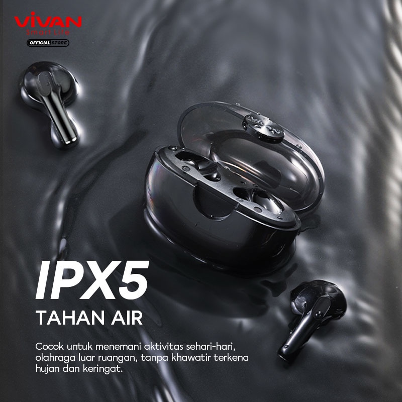 PROMO VIVAN Headset Earbuds TWS Infinity GT1 Bluetooth 5.3 Waterproof 35 Jam Play Time - Garansi 1 Tahun BY.SULTAN