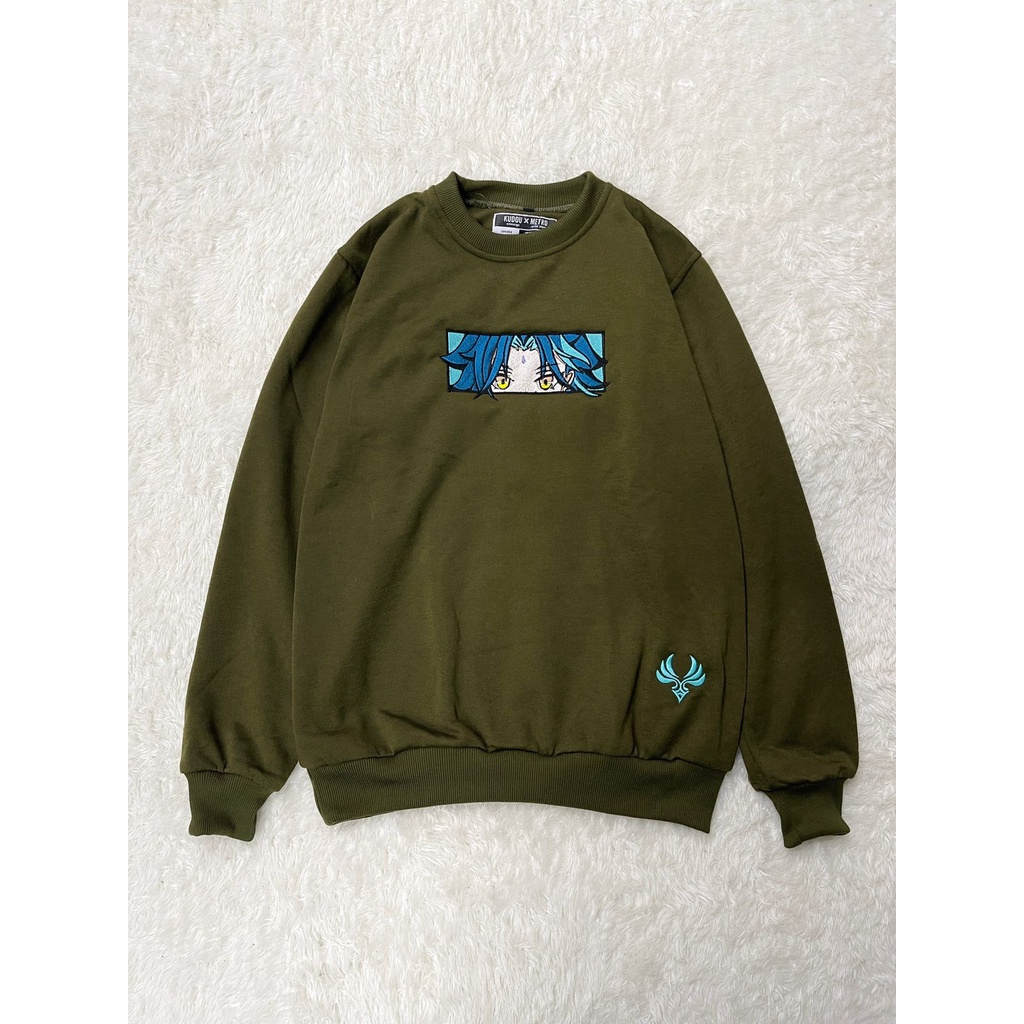 Crewneck Xiao Embroidery Anime Gaming Genshin Impact Premium Unisex