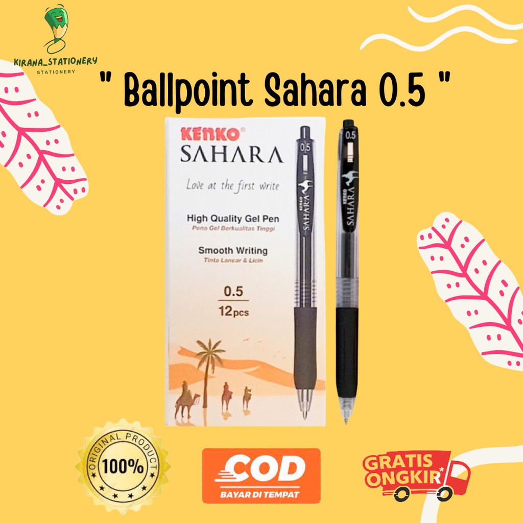 BOLPEN SAHARA PULPEN SAHARA BALLPOINT SAHARA PULPEN SAHARA HITAM 0.5