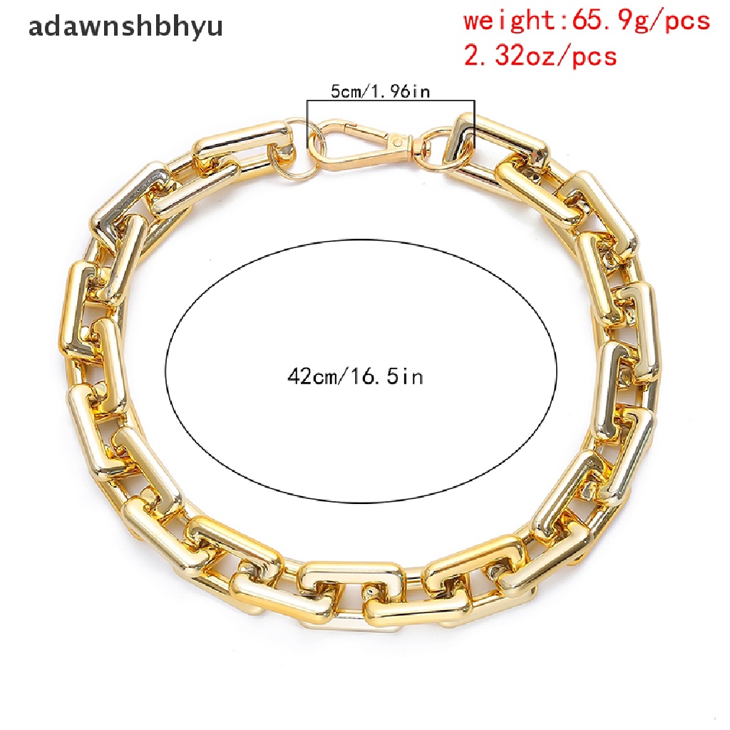 Adawnshbhyu Punk Hip Hop Choker Kalung Rantai Chunky Statement Fashion Charm Jewelry ID