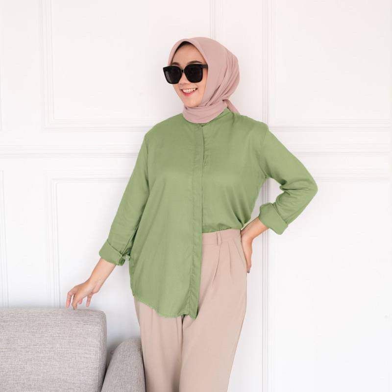 MAUDY SHIRT // KEMEJA WANITA UNIQLO BAHAN RAYON PREMIUM