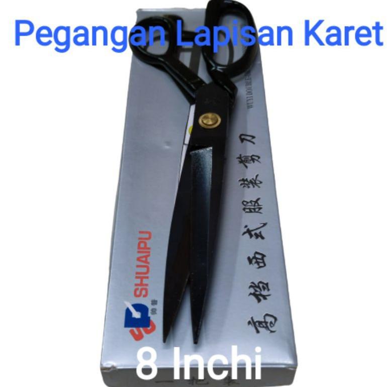 

BISA COD Gunting Kain Shuaipu 8"-210mm Pegangan Lapisan Karet Hitam