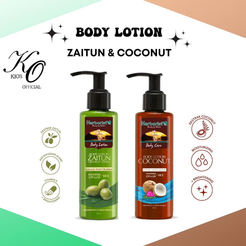 Jual Herborist Body Lotion Zaitun & Coconut 145ml Shopee Indonesia