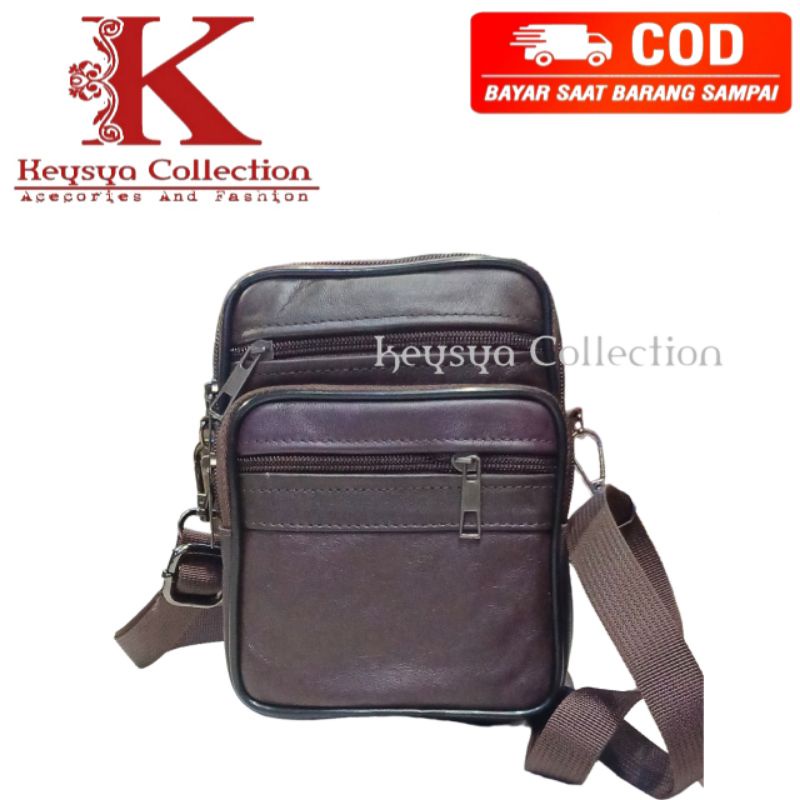 tas selempang pria kulit asli tas selempang pria anti air