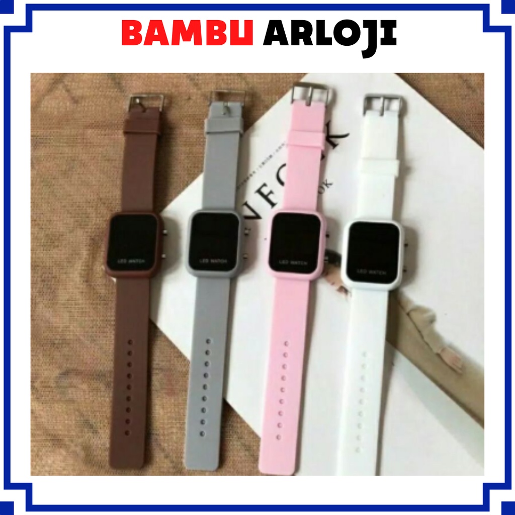 BAJ JAM TANGAN WANITA PRIA DIGITAL RUBBER LED WATCH GROSIR ORIGINAL HIGH QUALITY JF087