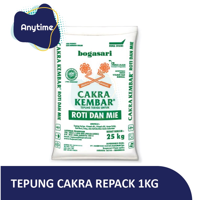 

TEPUNG CAKRA KEMBAR REPACK 1 KG