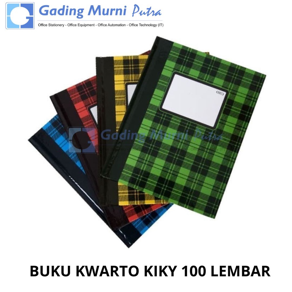 

Buku Tulis Hardcover Quarto Kiky 100 Lembar / Kuarto 100 Lembar