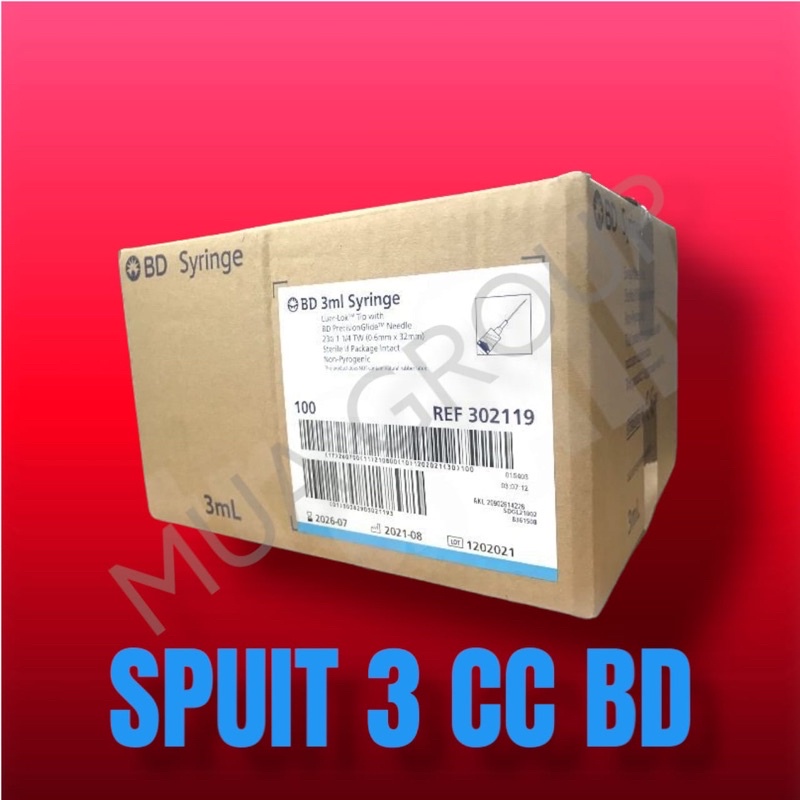 Spuit 3 CC 3CC BD / Alat Suntik 3ml BD