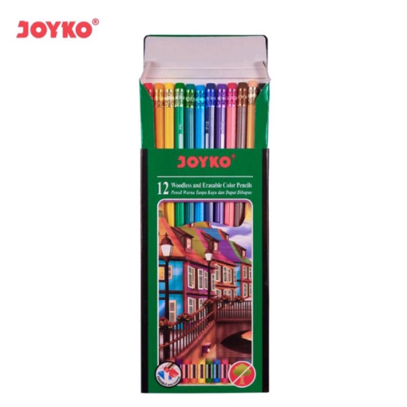 

Pensil warna joyko CP-109 panjang dengan penghapus