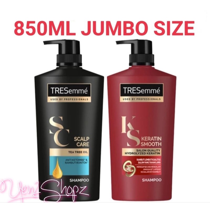 850ML TRESEMME KERATIN SMOOTH SCALP CARE SHAMPOO PUMP ANTI RONTOK DAN KETOMBE MENJAGA KULIT KEPALA