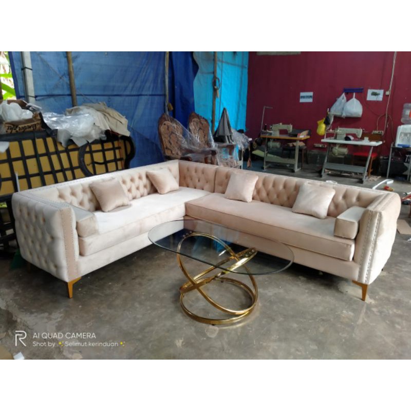 sofa sudut mewah jati jepara