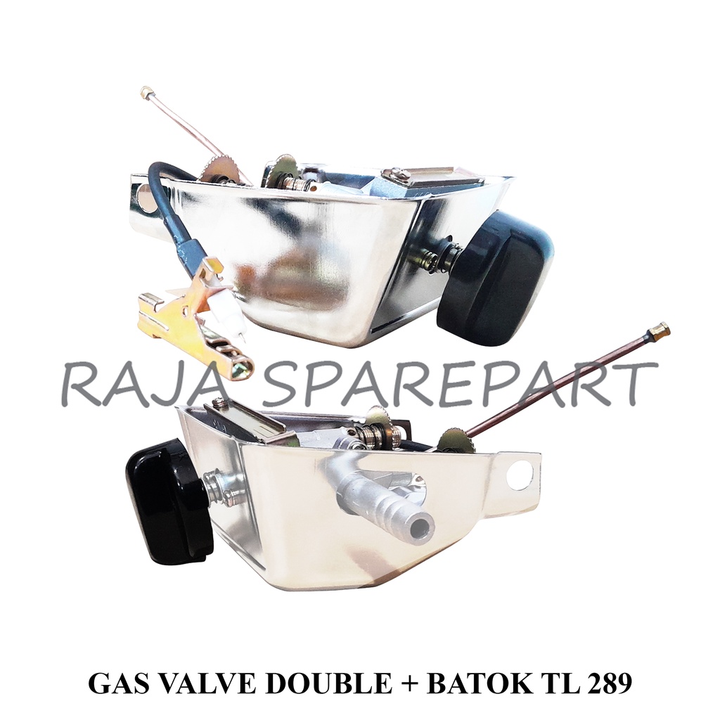 GAS VALVE DOUBLE + BATOK TL 289/ MESIN KOMPOR COR/PEMATIK KOMPOR