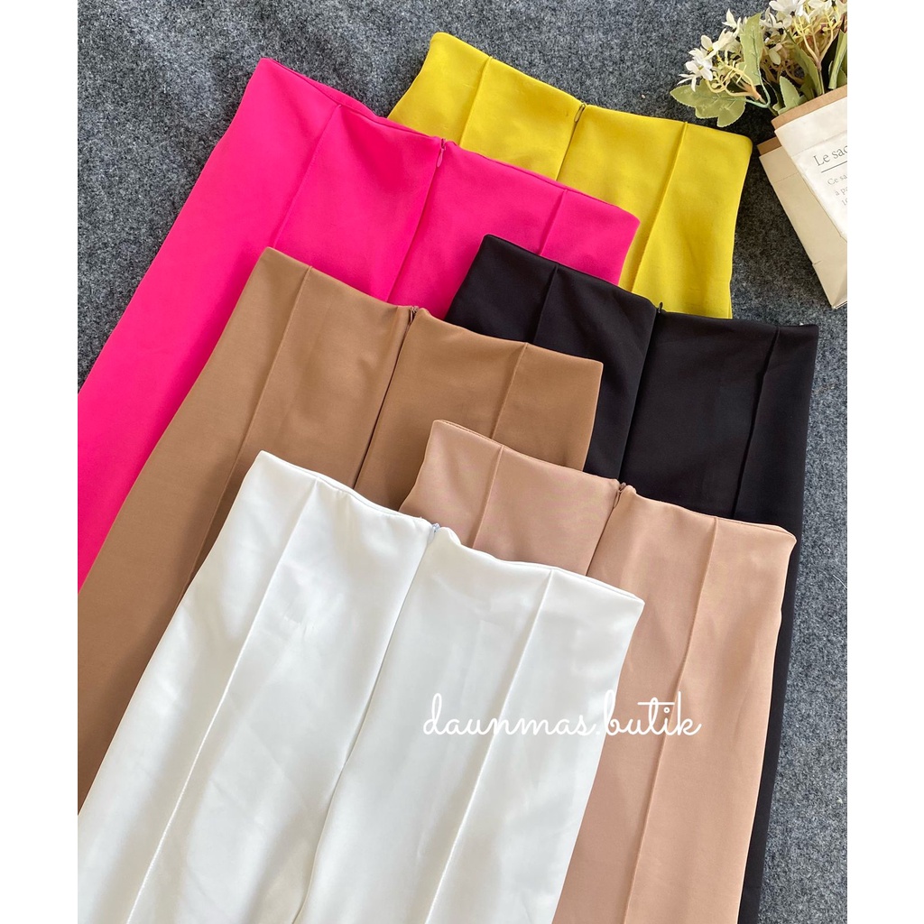 1KG MUAT 2PCS | CELANA KULOT BASIC SCUBA WIDE LEG FASHION WANITA TERMURAH