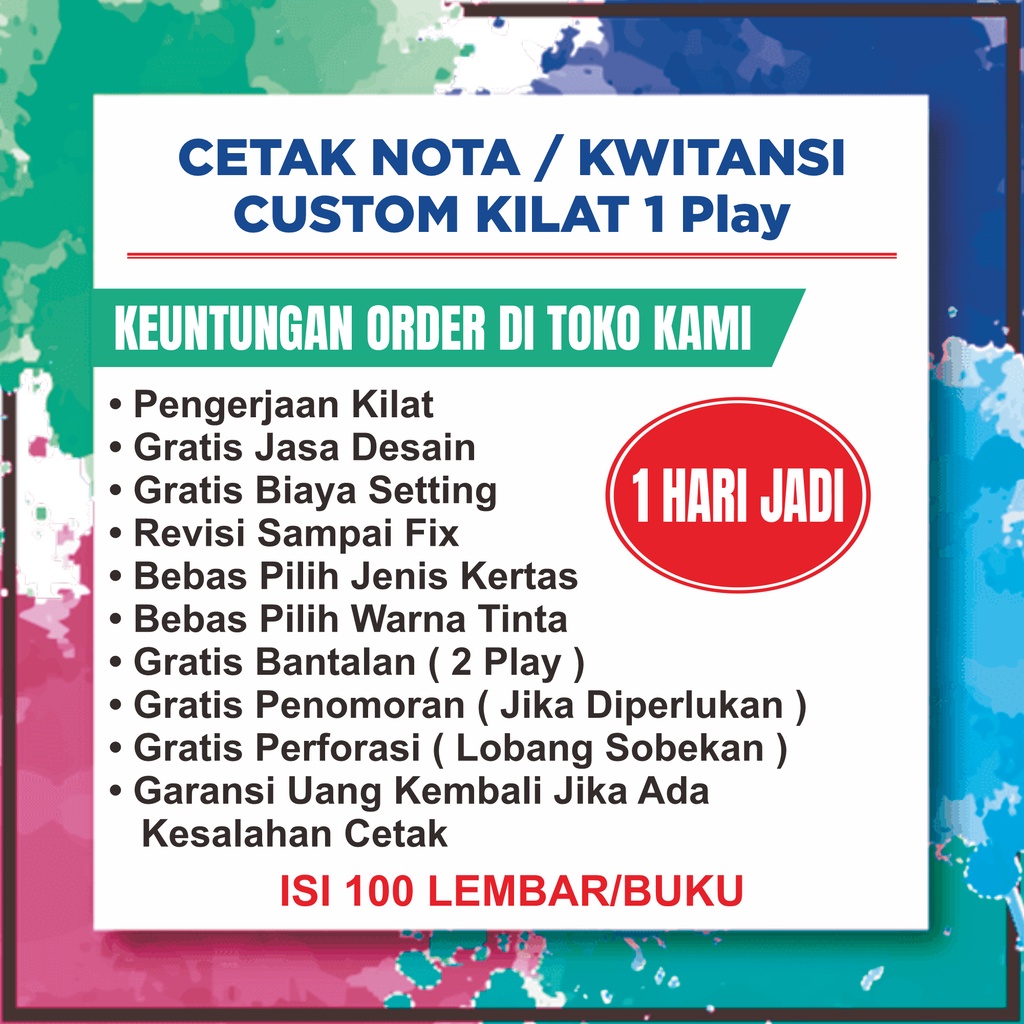 

Cetak Nota / Kwitansi Kilat 1 Play