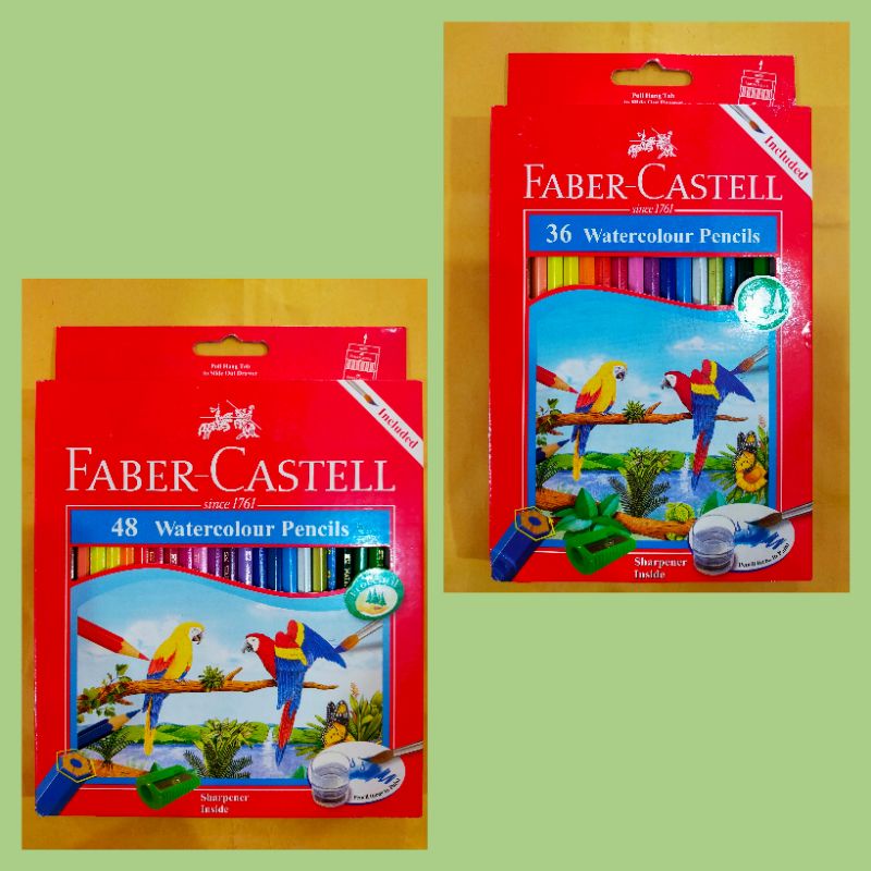 

Pensil Warna Faber Castell Watercolour isi 48 Warna + Kuas dan Peraut