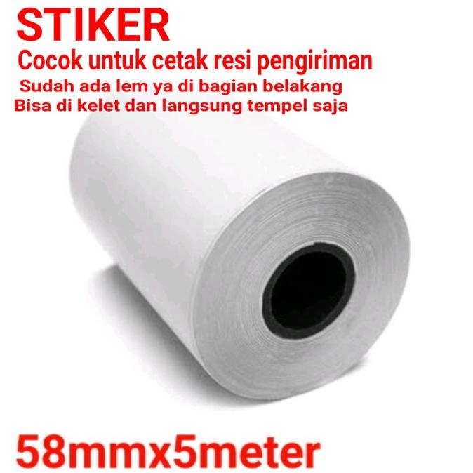 KERTAS PRINTER THERMAL STIKER 58MM