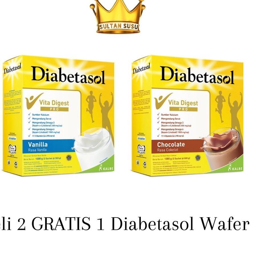 

BAYAR DITEMPAT✔️susu diabetasol milk vanila / coklat 1000 gr (1kg)|SQ2