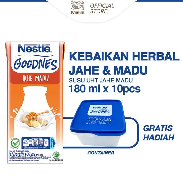 

Nestle GOODNES Susu UHT Rasa Jahe Madu 180ml x 10pcs Gratis Hadiah