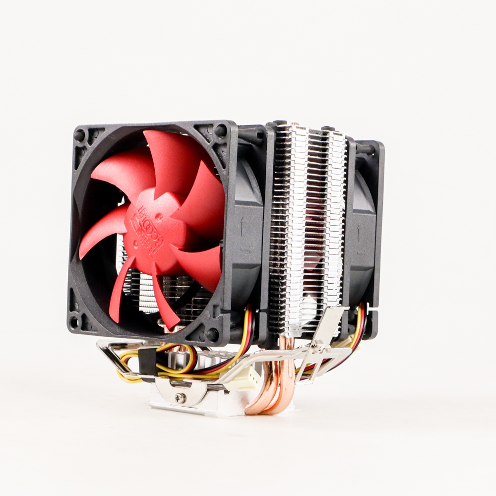 PcCooler Mini CPU Heatsink 2 Heatpipe with 2 Fan - VS8025 - Black/Red