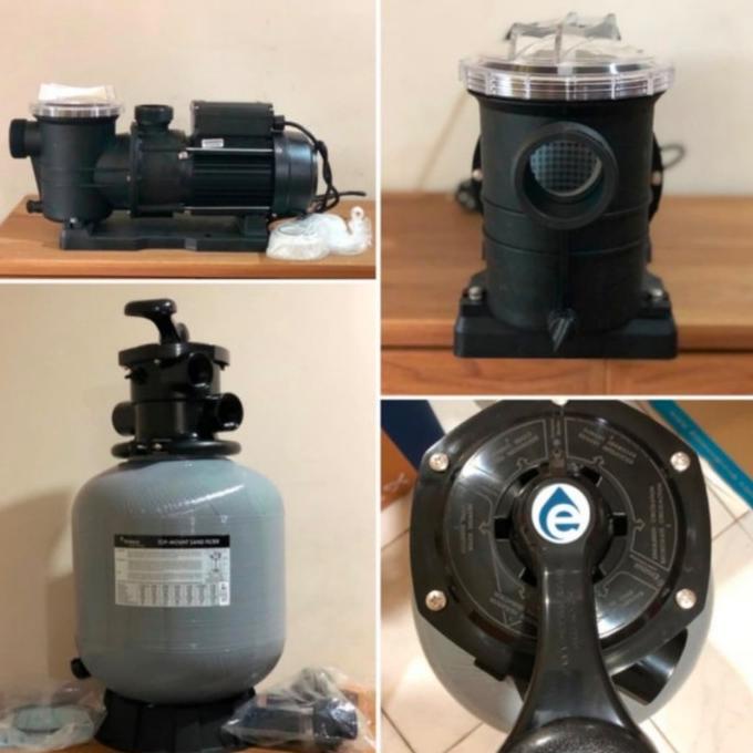Mesin Pompa Kolam Renang 3/4Hp + Filter 16Inch Paket Kolam Renang