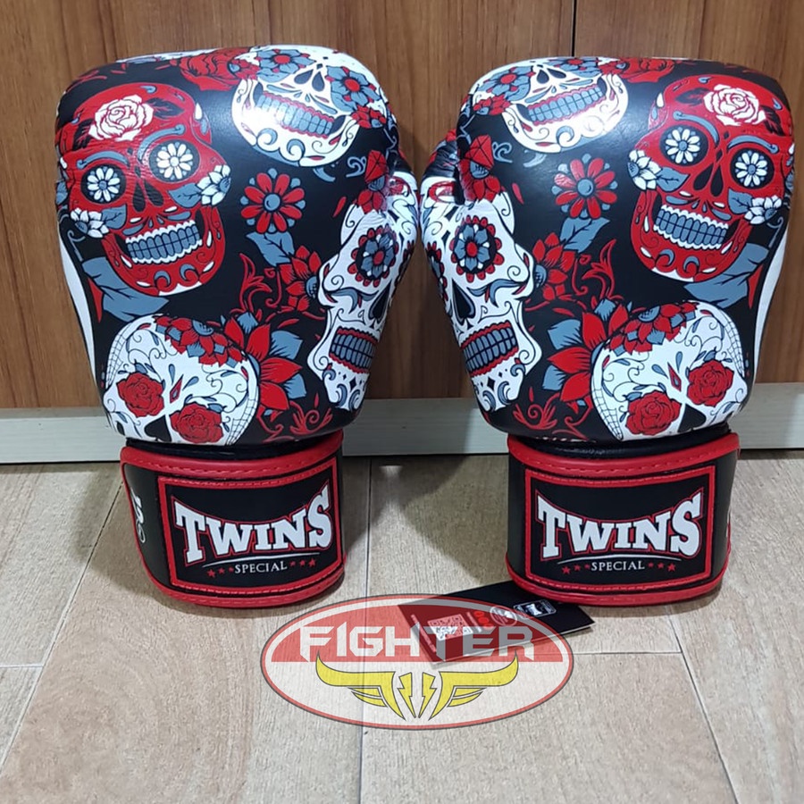 Boxing Gloves Twins Specials FBGVL3-53 - Skull - Orange Skull