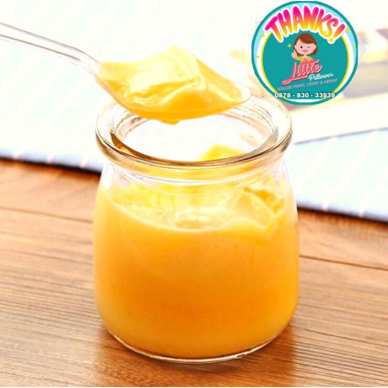 Botol Jar Toples Kaca 200ml pudding pendek - Jar toples kaca selai kue