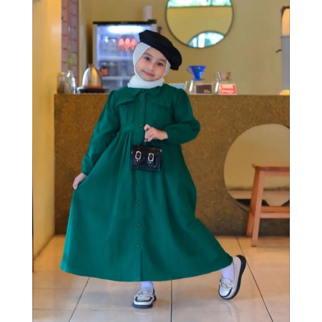 NEW ARRIVAL CIKITA DRESS MUSLIM ANAK PEREMPUAN 6-8 TAHUN/GAMIS ANAK CRINKLE AIRFLOW PREMIUM/NIKITA KIDS/FAR MOSLEMSTORE