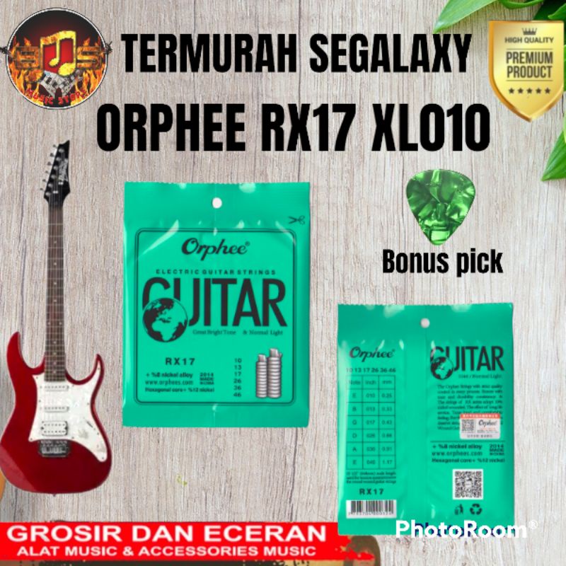 Senar Orphee rx17 Electric orphee rx17 orphee xl 010 bonus pick