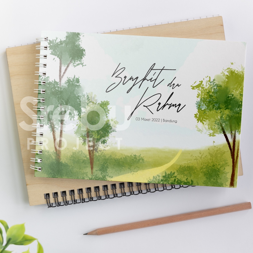 

(SR018) Buku Tamu Pernikahan Hardcover dan Softcover murah / Guest Book Isi 310 Tamu