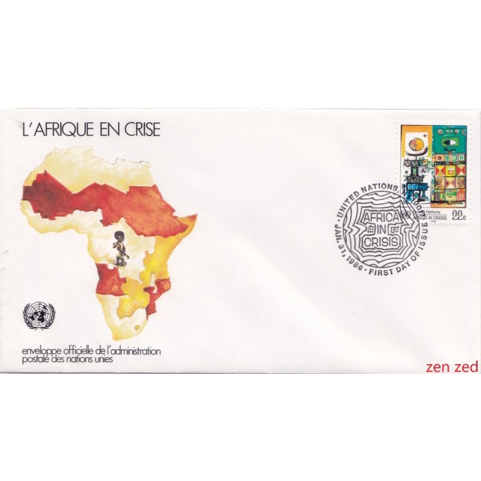 

A386 Prangko United Nations FDC 1986 Africa in Crisis 1 Pcs