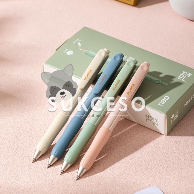 

Deli Gel Pen ENS576 Black / Pulpen Gel Warna Hitam Berkualitas