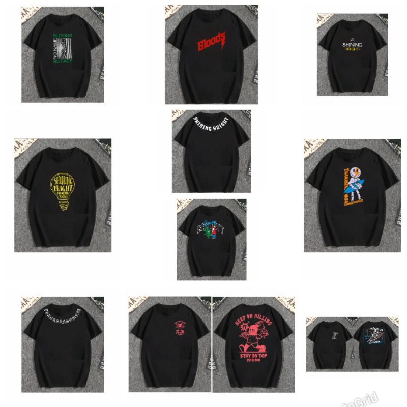 grosir paket usaha 6pcs kaos distro bm ori