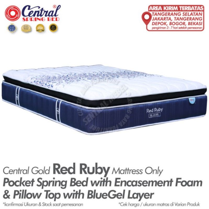 Springbed Central Red Ruby 180x200cm - Kasur Saja