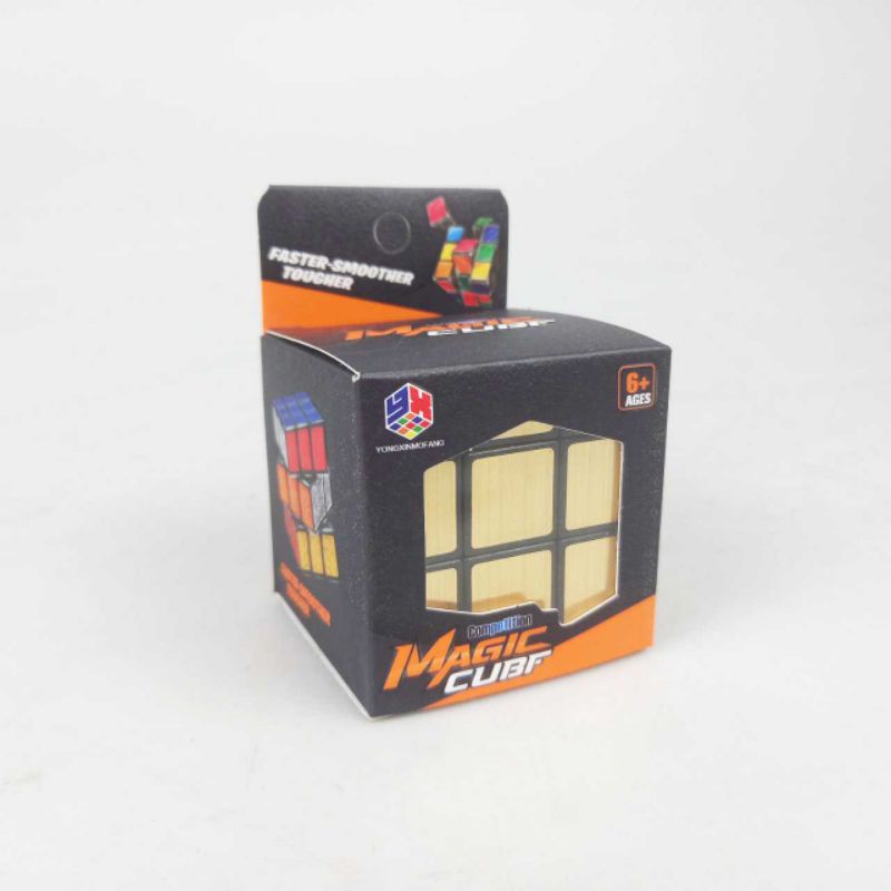 Magic Cube Rubik Puzzle New Style 3 x 3 x 3 - BY-163 Gold