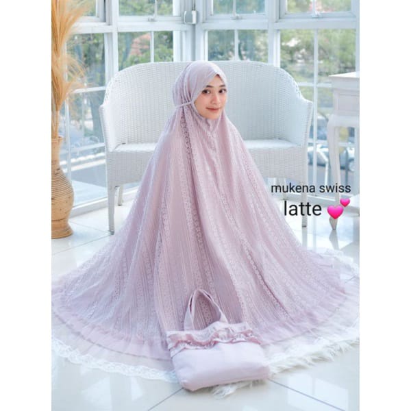 MUKENA DALANOVA SWISS - MUKENA TULLE RENDA ORIGINAL BY DALANOVA