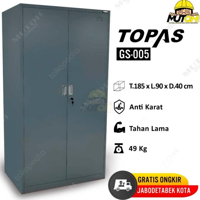 

NEW LEMARI ARSIP LEMARI BESI FILLING CABINET 2 PINTU SWING TOPAS GS-005 BERKUALITAS