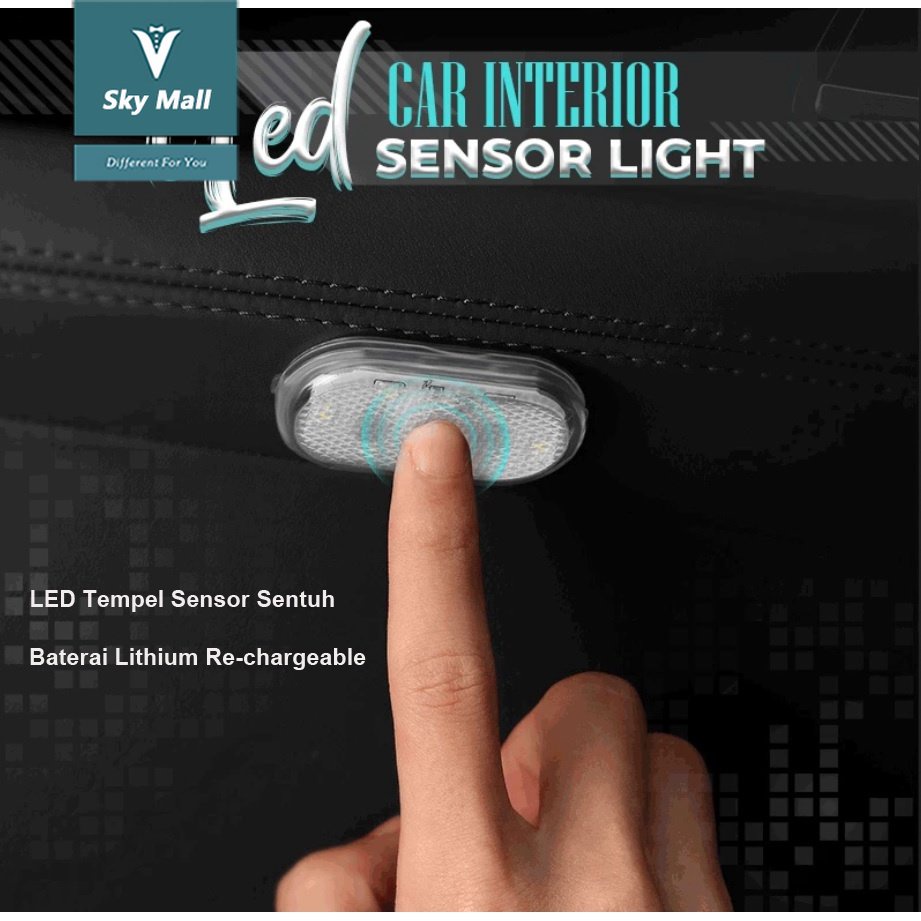 【WZ024】LED Tempel Touch Light Lampu Sentuh Sensor Kabin Plafon Bagasi Lemari Baju