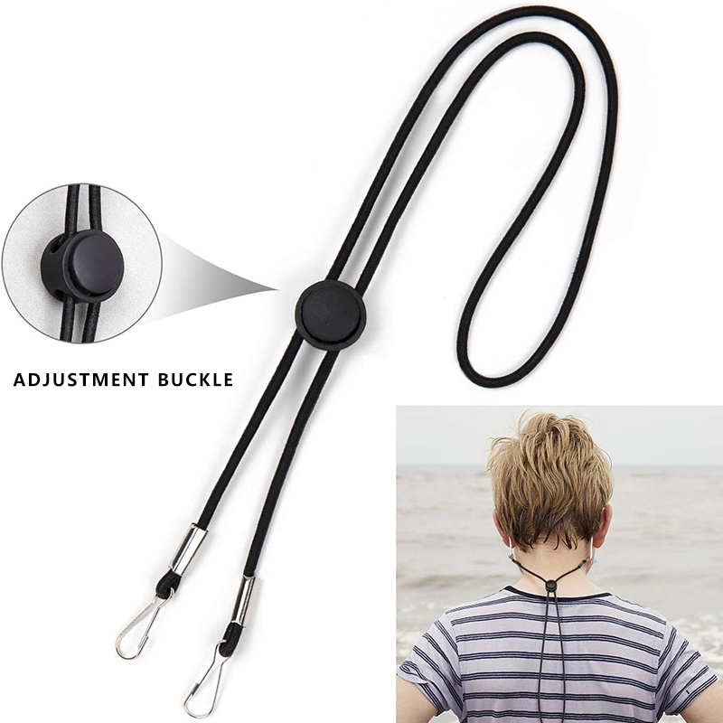 【COD】Kalung Masker Strap Kait Telinga Elastis Premium Adjustable Windproof Rope Buckle Elastis Band Masker Lanyard Ready Stock-FA