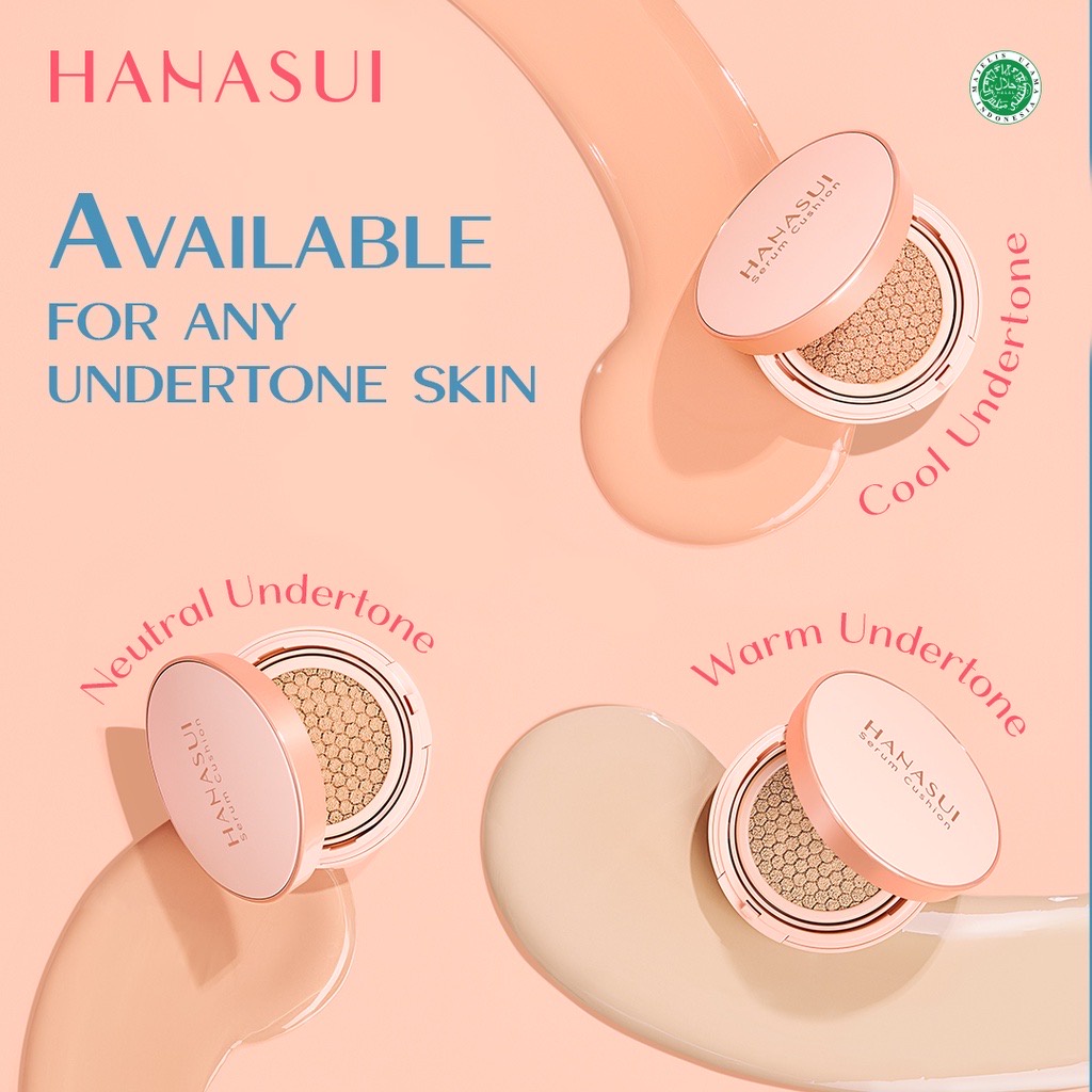 HANASUI Serum Cushion Indonesia / Make Up Cleansing Water Remover Setting Spray Primer Foundation Concealer BB Cream Loose Compact Powder Blush On Eyeshadow Mascara Eyebrow Eyeliner Pen Pencil Lipstick Lip Cream Stain Tint / Cosmetic Paket Wajah Face Set