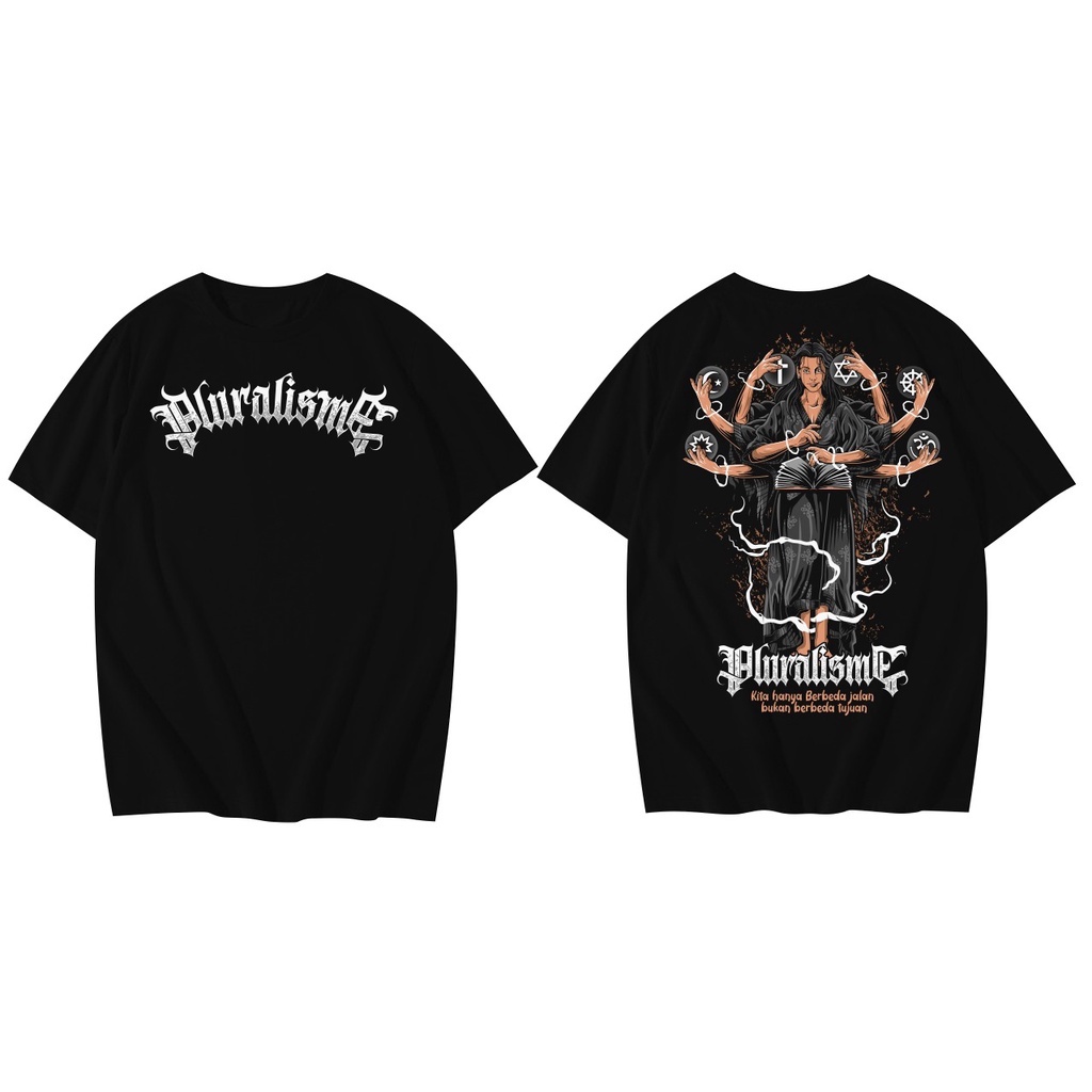 KAOS PLURALISME BAPHOMET KAOS DISTRO UNITY DIVERSITY  PAKAIAN PRIA SOCIAL TOLERANCE COMBAD 30s